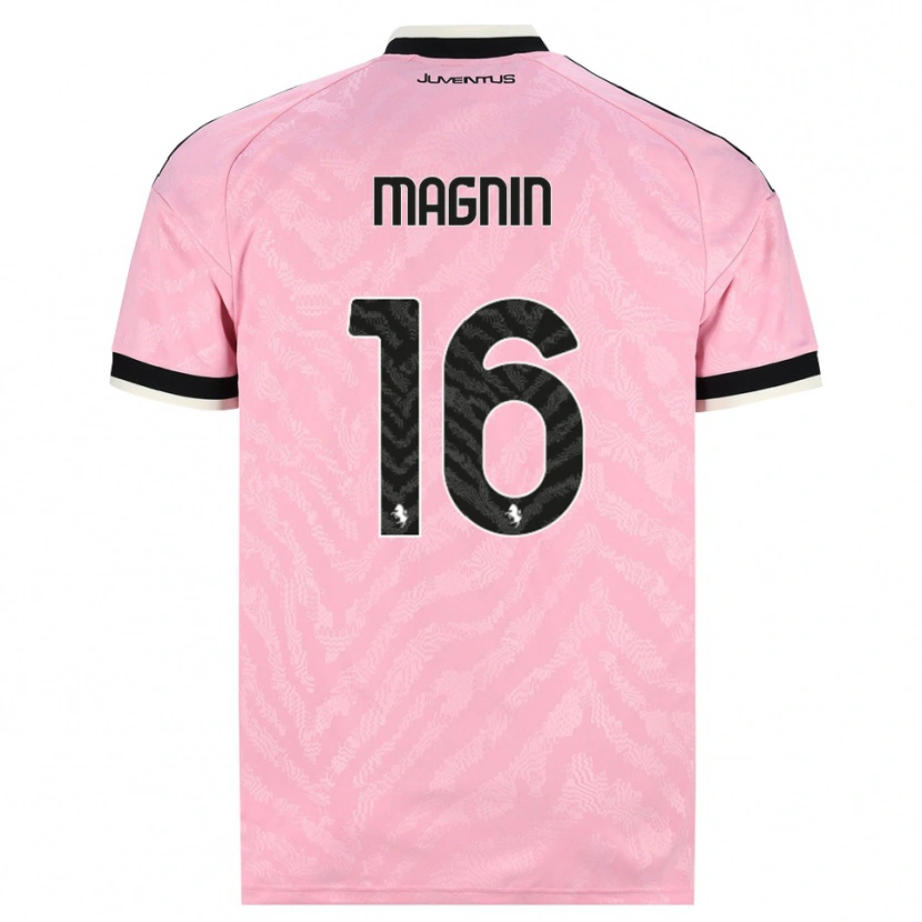 Danxen Kinderen Pauline Peyraud-Magnin #16 Roze Zwart Uitshirt Uittenue 2026/27 T-Shirt