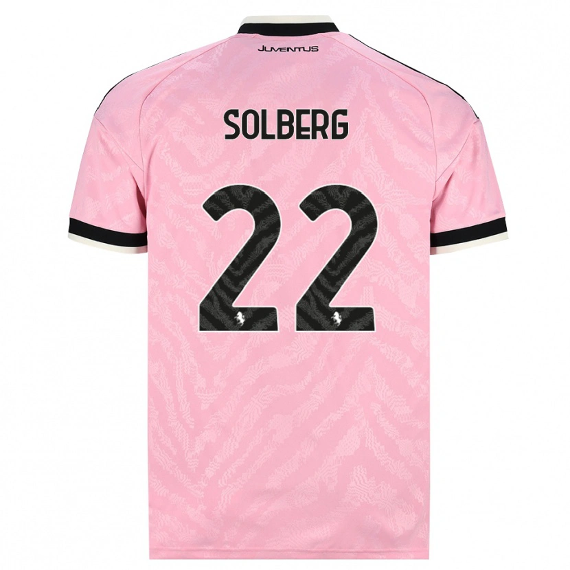 Danxen Kinderen Elias Solberg #22 Roze Zwart Uitshirt Uittenue 2026/27 T-Shirt