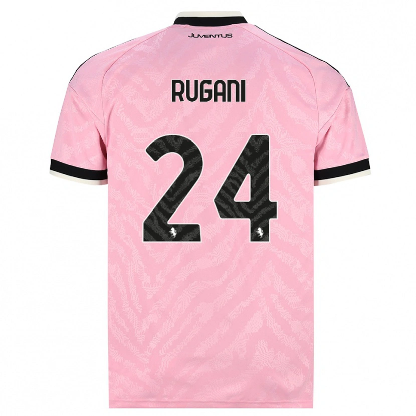 Danxen Kinderen Daniele Rugani #24 Roze Zwart Uitshirt Uittenue 2026/27 T-Shirt