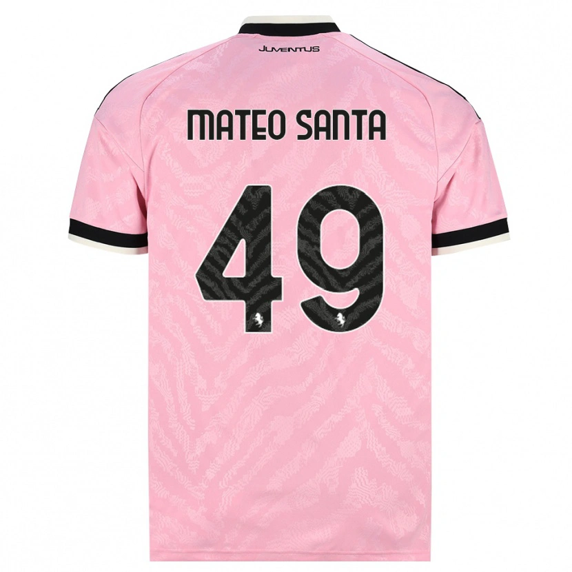 Danxen Kinderen Mateo Santa Maria #49 Roze Zwart Uitshirt Uittenue 2026/27 T-Shirt