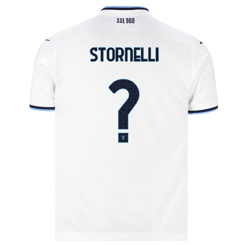 Danxen Kinderen Matteo Stornelli #0 Wit Marineblauw Uitshirt Uittenue 2026/27 T-Shirt