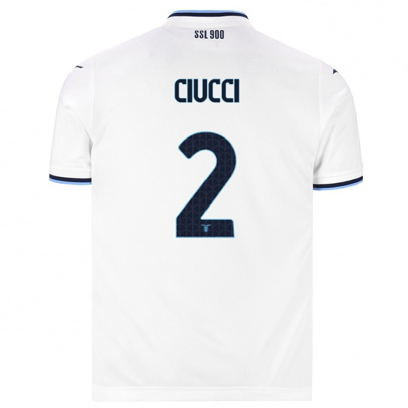 Danxen Kinderen Federico Ciucci #2 Wit Marineblauw Uitshirt Uittenue 2026/27 T-Shirt