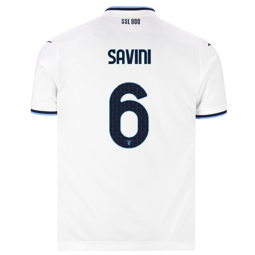 Danxen Kinderen Federica Savini #6 Wit Marineblauw Uitshirt Uittenue 2026/27 T-Shirt