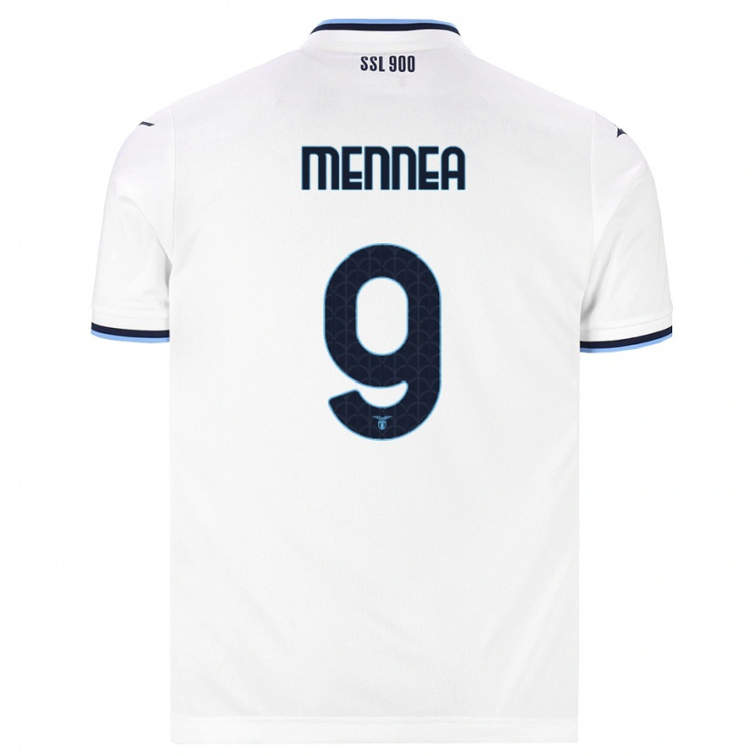Danxen Kinderen Carmine Mennea #9 Wit Marineblauw Uitshirt Uittenue 2026/27 T-Shirt