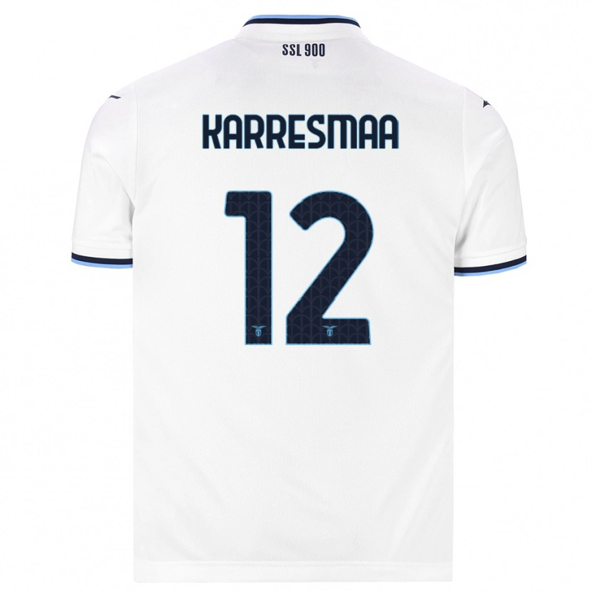 Danxen Kinderen Kerttu Karresmaa #12 Wit Marineblauw Uitshirt Uittenue 2026/27 T-Shirt