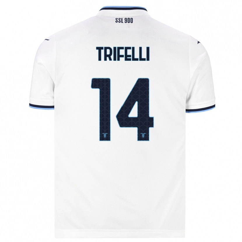 Danxen Kinderen Cristiano Trifelli #14 Wit Marineblauw Uitshirt Uittenue 2026/27 T-Shirt