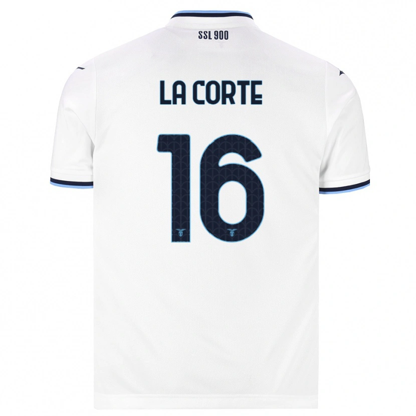 Danxen Kinderen Pietro La Corte #16 Wit Marineblauw Uitshirt Uittenue 2026/27 T-Shirt