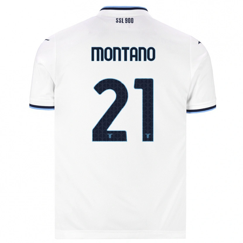 Danxen Kinderen Tommaso Montano #21 Wit Marineblauw Uitshirt Uittenue 2026/27 T-Shirt