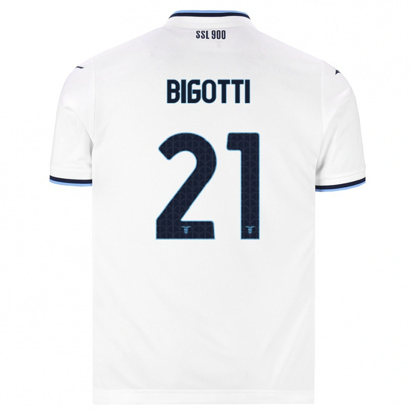 Danxen Kinderen Massimo Bigotti #21 Wit Marineblauw Uitshirt Uittenue 2026/27 T-Shirt