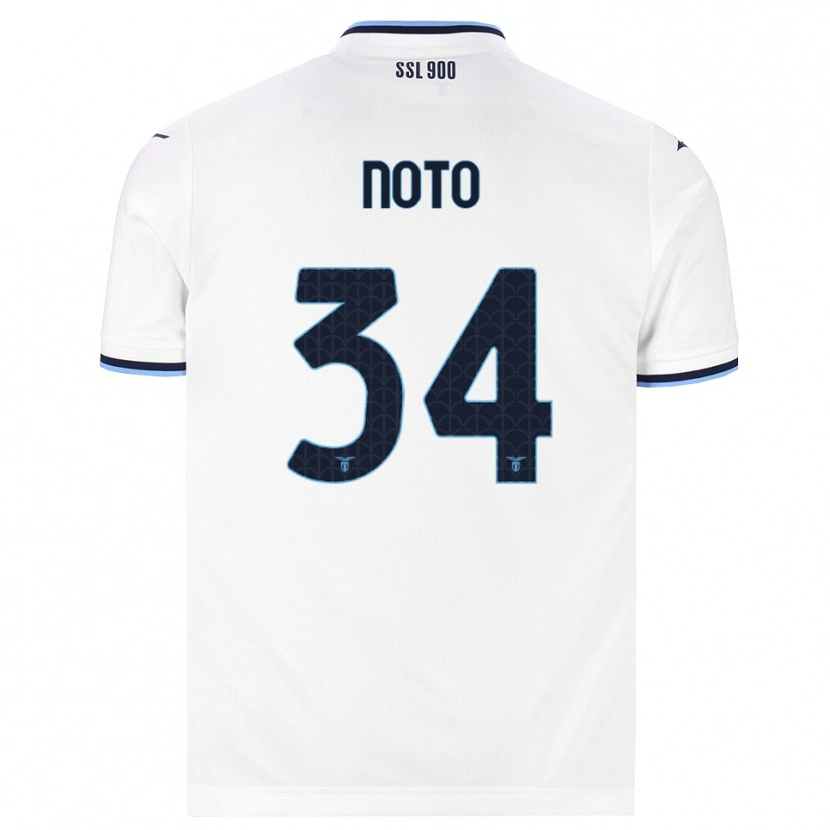 Danxen Kinderen Pierpaolo Noto #34 Wit Marineblauw Uitshirt Uittenue 2026/27 T-Shirt