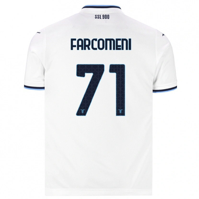 Danxen Kinderen Valerio Farcomeni #71 Wit Marineblauw Uitshirt Uittenue 2026/27 T-Shirt
