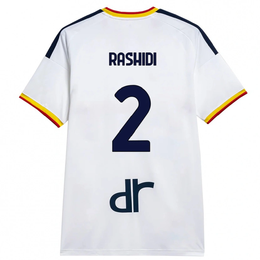 Danxen Kinderen William Rashidi #2 Wit Geel Rood Uitshirt Uittenue 2026/27 T-Shirt
