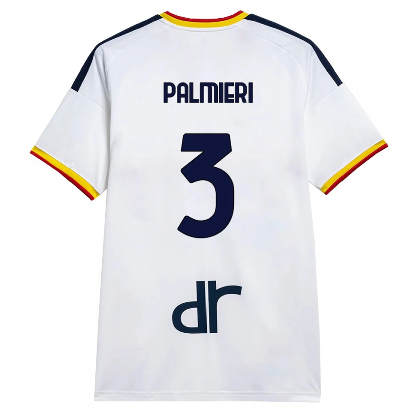 Danxen Kinderen Andrea Palmieri #3 Wit Geel Rood Uitshirt Uittenue 2026/27 T-Shirt