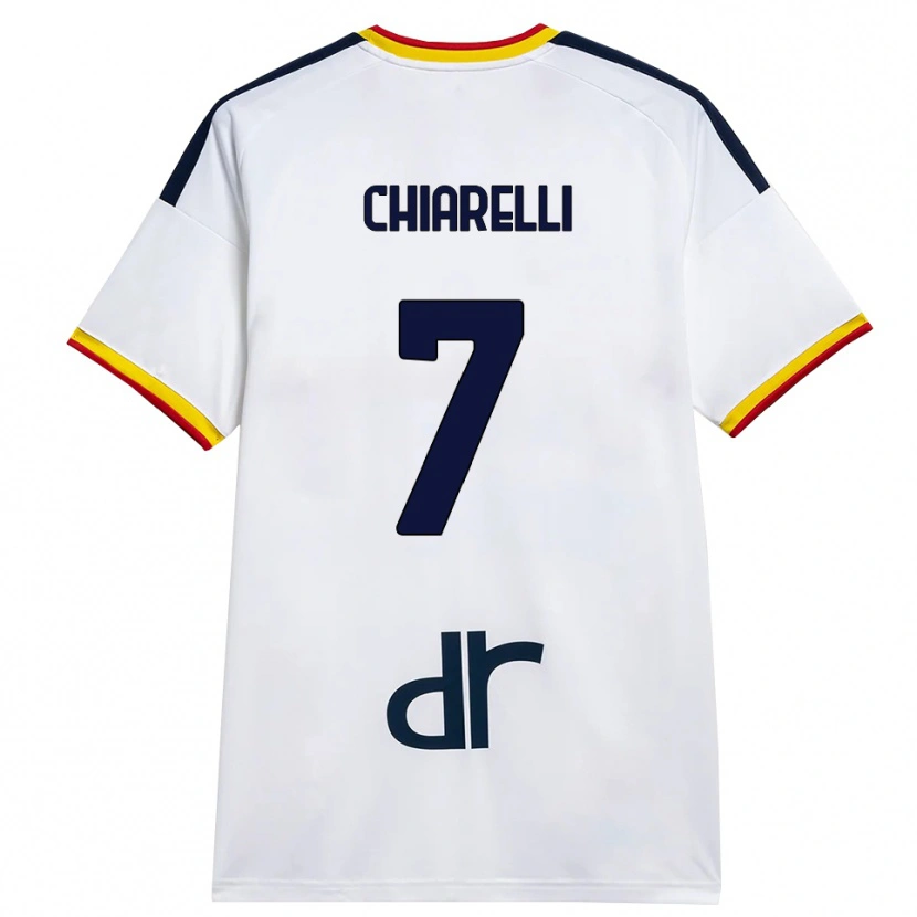 Danxen Kinderen Donato Chiarelli #7 Wit Geel Rood Uitshirt Uittenue 2026/27 T-Shirt