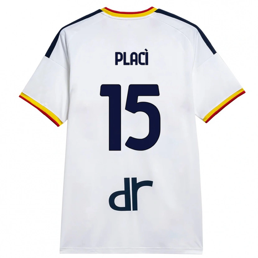 Danxen Kinderen Davide Placì #15 Wit Geel Rood Uitshirt Uittenue 2026/27 T-Shirt