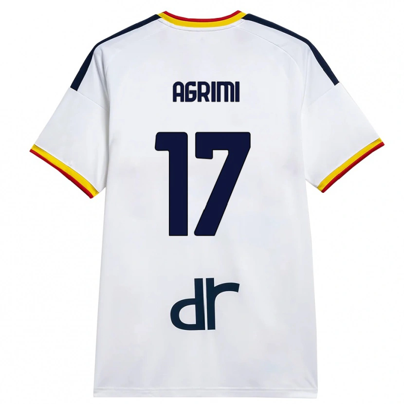 Danxen Kinderen Matteo Agrimi #17 Wit Geel Rood Uitshirt Uittenue 2026/27 T-Shirt