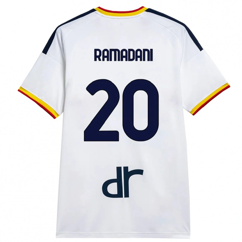 Danxen Kinderen Ylber Ramadani #20 Wit Geel Rood Uitshirt Uittenue 2026/27 T-Shirt