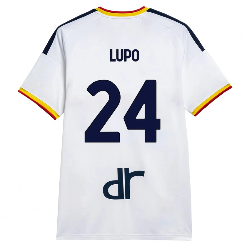 Danxen Kinderen Christian Lupo #24 Wit Geel Rood Uitshirt Uittenue 2026/27 T-Shirt
