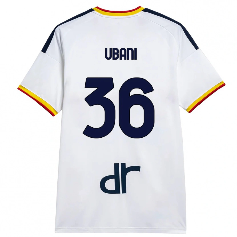 Danxen Kinderen Marlon Ubani #36 Wit Geel Rood Uitshirt Uittenue 2026/27 T-Shirt