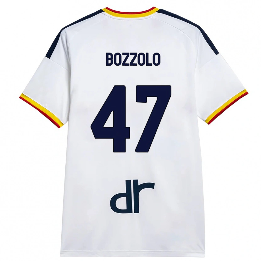 Danxen Kinderen Alessandro Bozzolo #47 Wit Geel Rood Uitshirt Uittenue 2026/27 T-Shirt