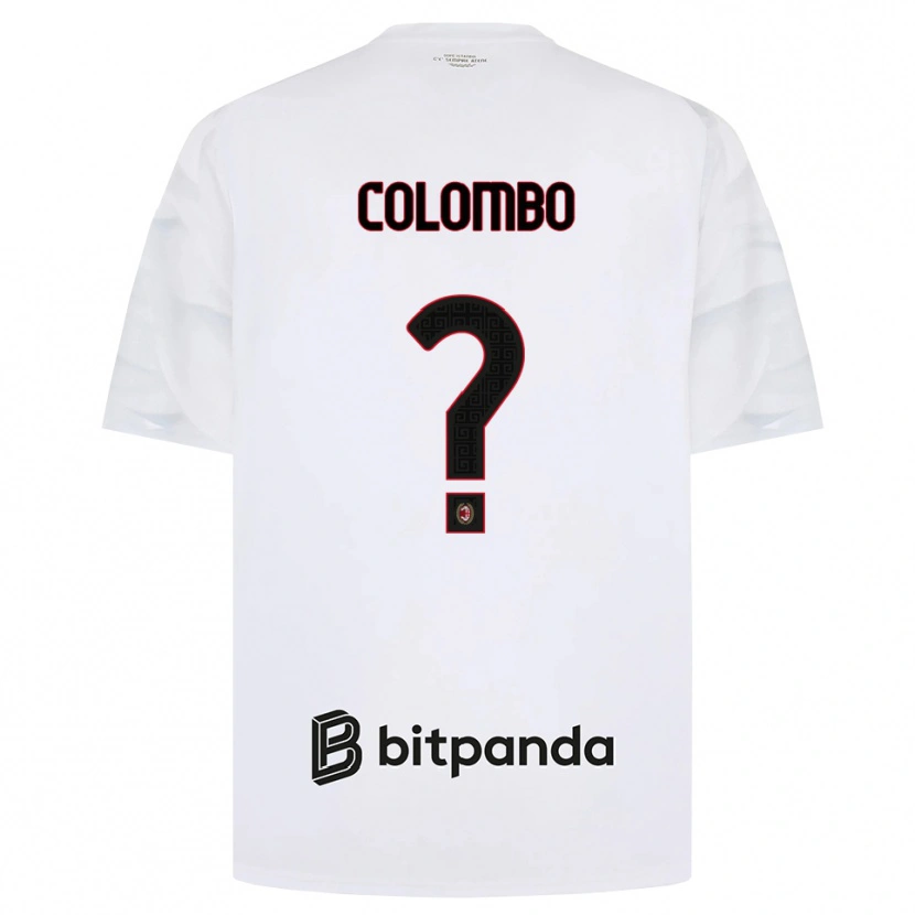 Danxen Kinderen Tommaso Colombo #0 Wit Rood Zwart Uitshirt Uittenue 2026/27 T-Shirt