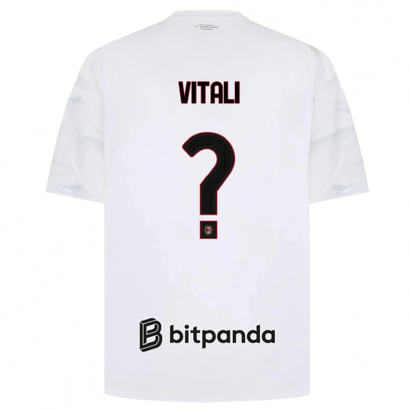 Danxen Kinderen Michael Vitali #0 Wit Rood Zwart Uitshirt Uittenue 2026/27 T-Shirt