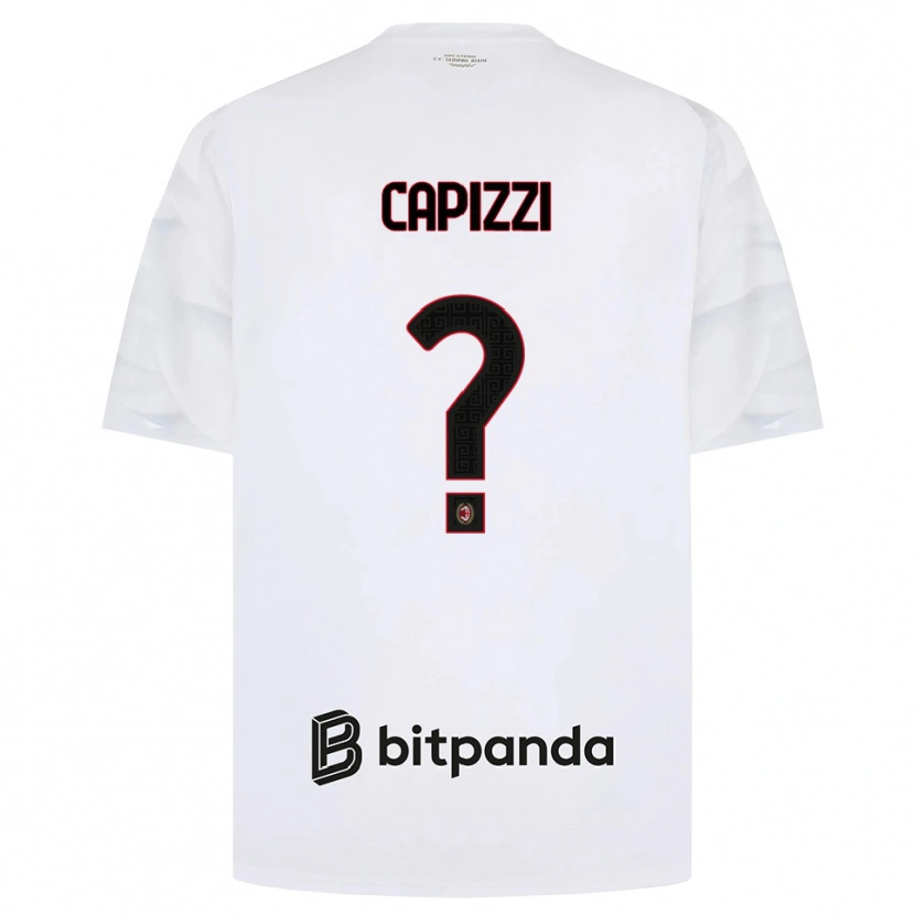 Danxen Kinderen Edoardo Capizzi #0 Wit Rood Zwart Uitshirt Uittenue 2026/27 T-Shirt