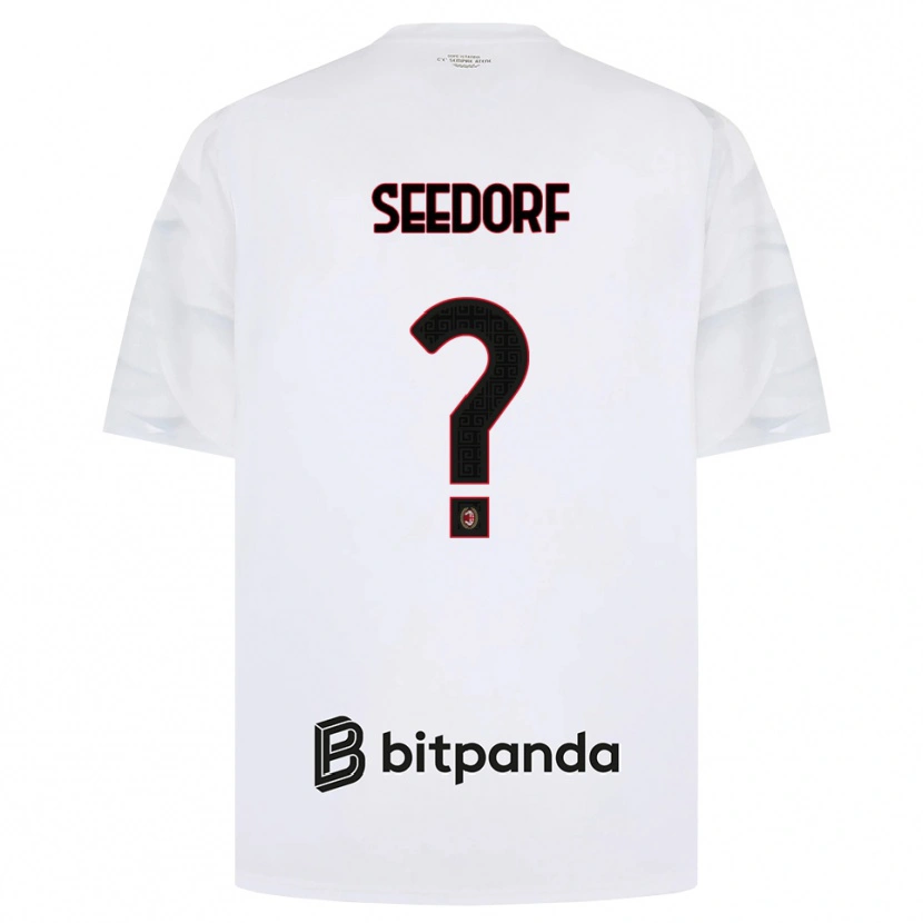 Danxen Kinderen Denzel Viana Seedorf #0 Wit Rood Zwart Uitshirt Uittenue 2026/27 T-Shirt