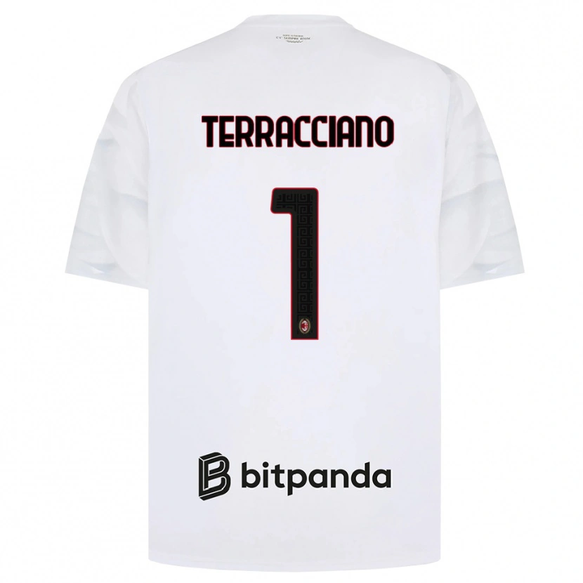 Danxen Kinderen Pietro Terracciano #1 Wit Rood Zwart Uitshirt Uittenue 2026/27 T-Shirt