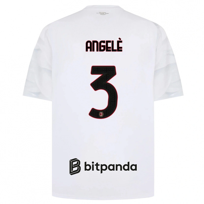 Danxen Kinderen Gregorio Angelè #3 Wit Rood Zwart Uitshirt Uittenue 2026/27 T-Shirt