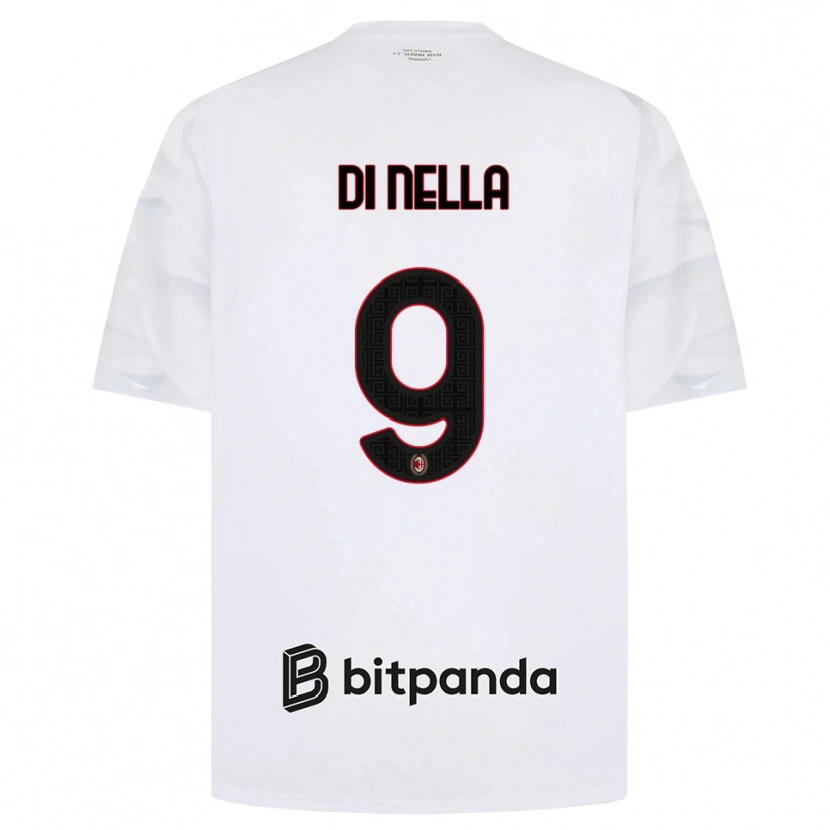 Danxen Kinderen Ludovico Di Nella #9 Wit Rood Zwart Uitshirt Uittenue 2026/27 T-Shirt