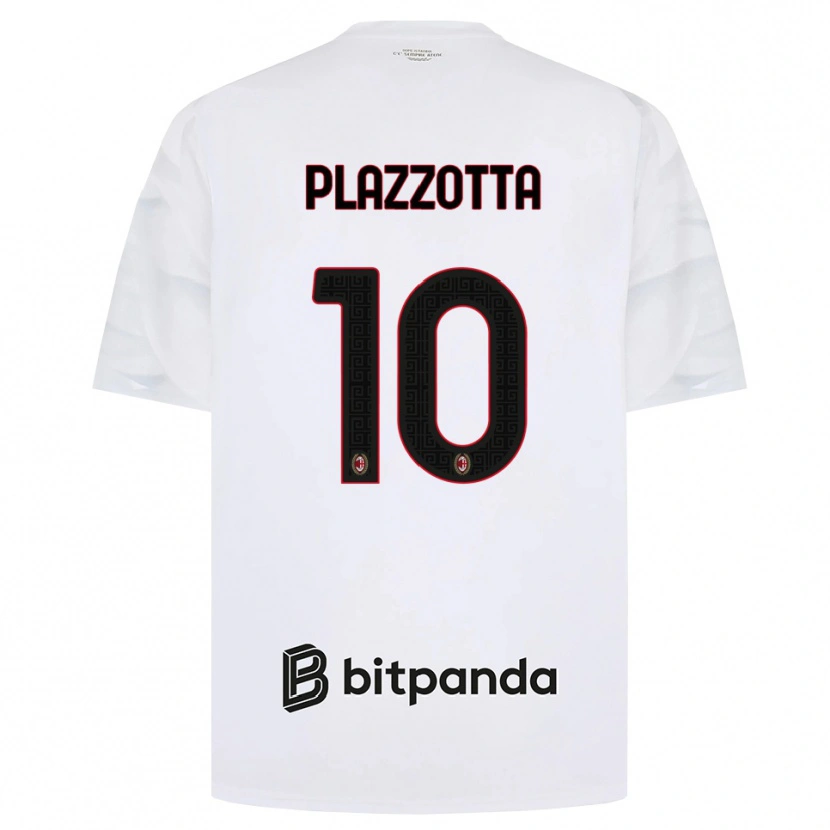 Danxen Kinderen Filippo Plazzotta #10 Wit Rood Zwart Uitshirt Uittenue 2026/27 T-Shirt