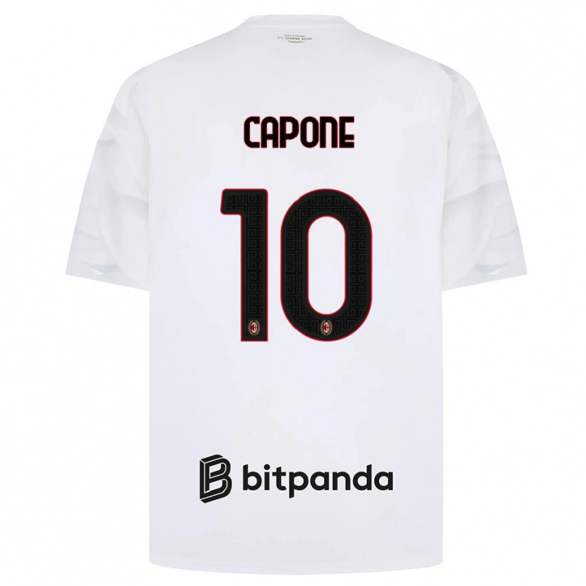 Danxen Kinderen Andrea Capone #10 Wit Rood Zwart Uitshirt Uittenue 2026/27 T-Shirt