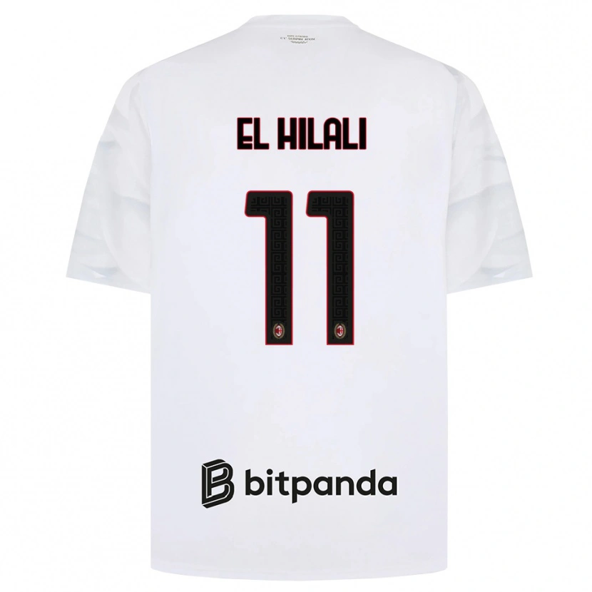 Danxen Kinderen Youns El Hilali #11 Wit Rood Zwart Uitshirt Uittenue 2026/27 T-Shirt