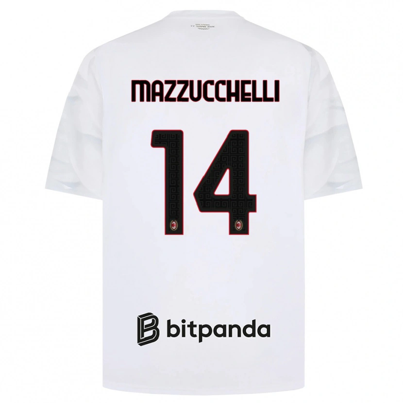 Danxen Kinderen Paolo Mazzucchelli #14 Wit Rood Zwart Uitshirt Uittenue 2026/27 T-Shirt