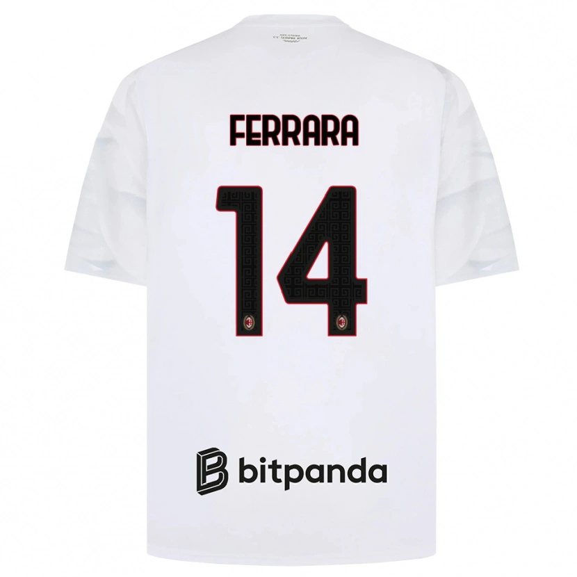Danxen Kinderen Francesco Ferrara #14 Wit Rood Zwart Uitshirt Uittenue 2026/27 T-Shirt