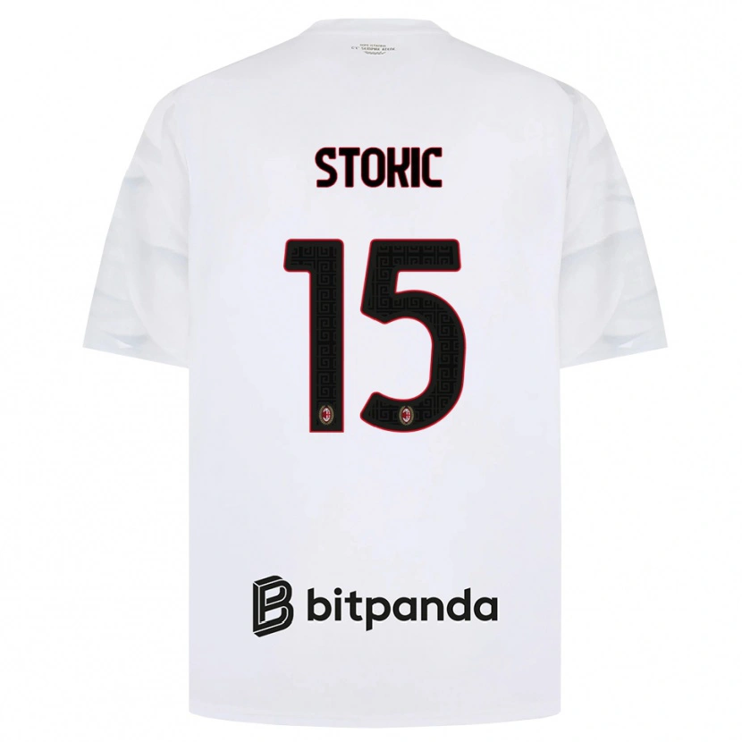Danxen Kinderen Sara Stokić #15 Wit Rood Zwart Uitshirt Uittenue 2026/27 T-Shirt