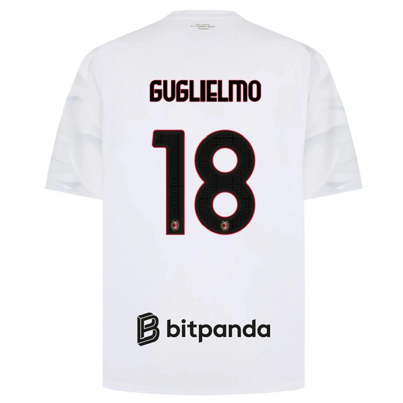 Danxen Kinderen Tommaso Guglielmo #18 Wit Rood Zwart Uitshirt Uittenue 2026/27 T-Shirt