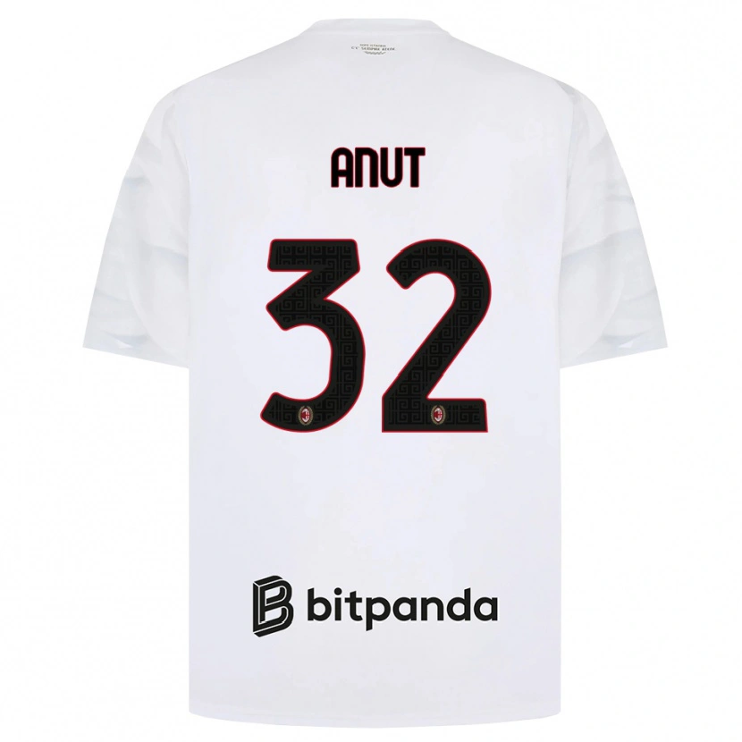 Danxen Kinderen Niccolo Anut #32 Wit Rood Zwart Uitshirt Uittenue 2026/27 T-Shirt