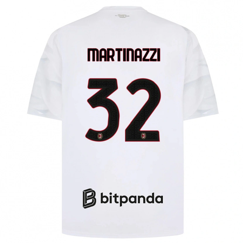 Danxen Kinderen Luca Martinazzi #32 Wit Rood Zwart Uitshirt Uittenue 2026/27 T-Shirt