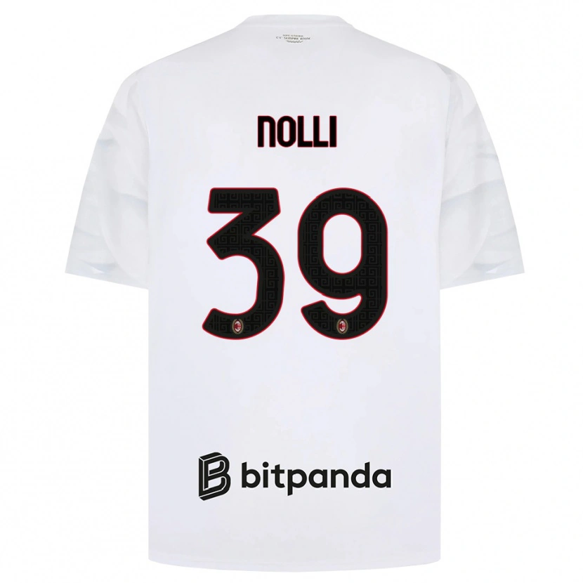Danxen Kinderen Luca Nolli #39 Wit Rood Zwart Uitshirt Uittenue 2026/27 T-Shirt