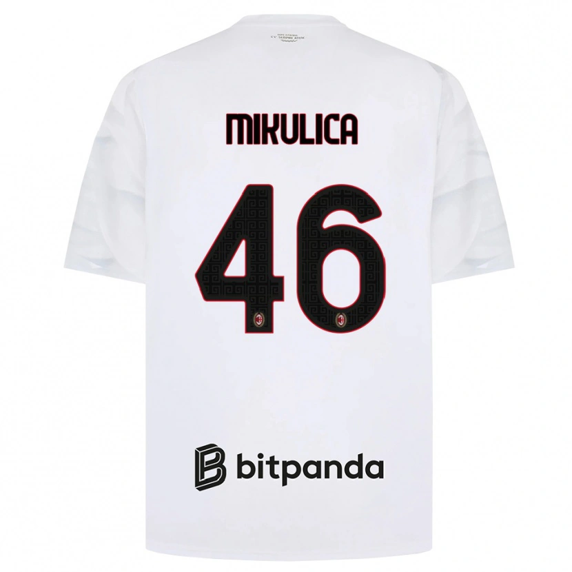 Danxen Kinderen Petra Mikulica #46 Wit Rood Zwart Uitshirt Uittenue 2026/27 T-Shirt