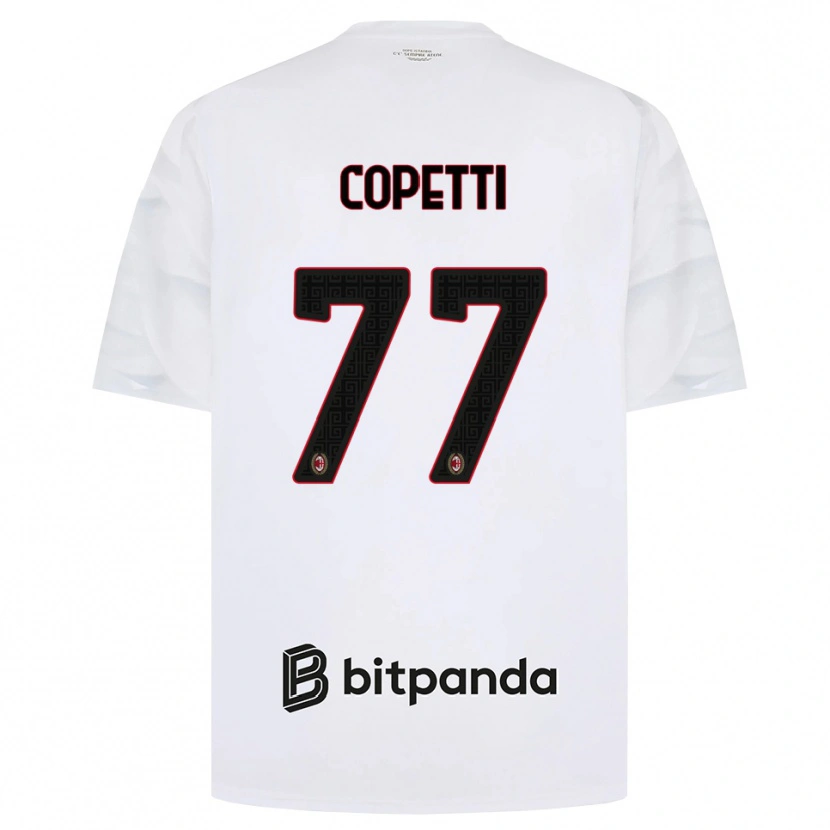Danxen Kinderen Matilde Copetti #77 Wit Rood Zwart Uitshirt Uittenue 2026/27 T-Shirt