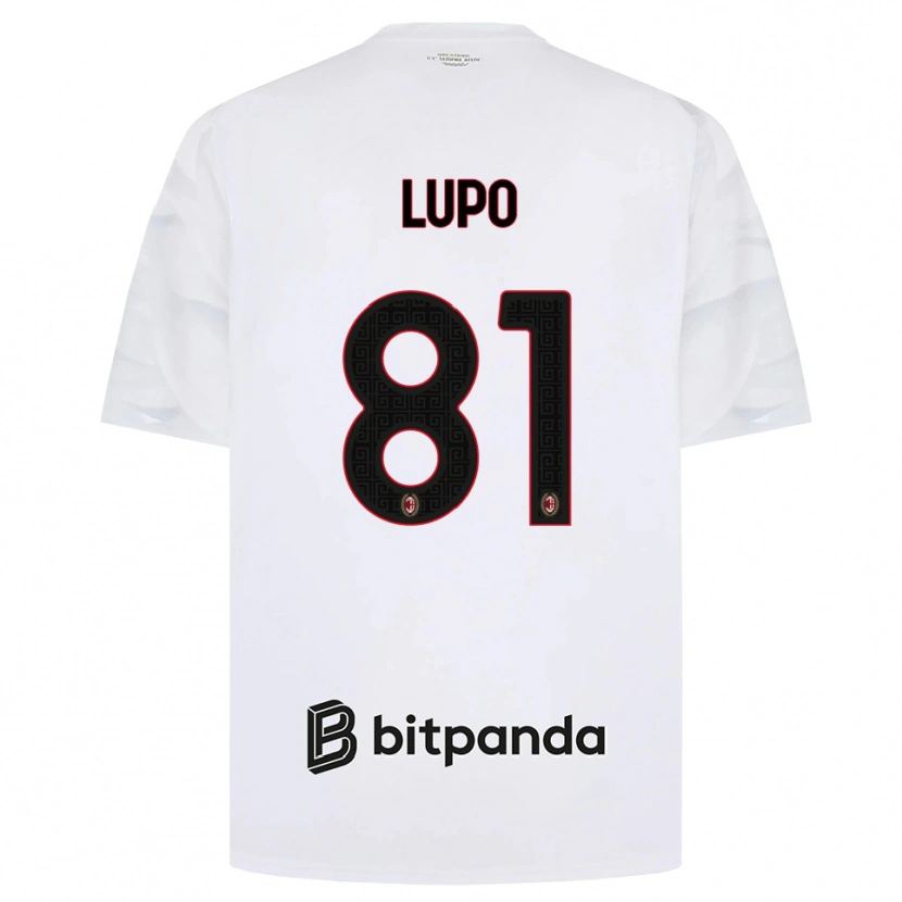 Danxen Kinderen Simone Lupo #81 Wit Rood Zwart Uitshirt Uittenue 2026/27 T-Shirt