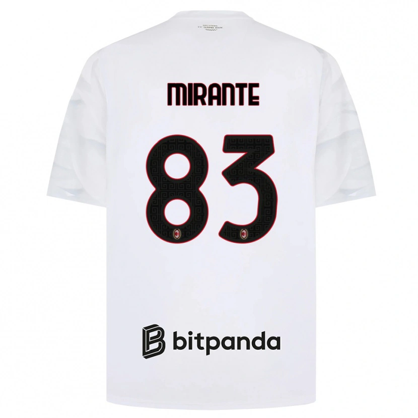 Danxen Kinderen Antonio Mirante #83 Wit Rood Zwart Uitshirt Uittenue 2026/27 T-Shirt