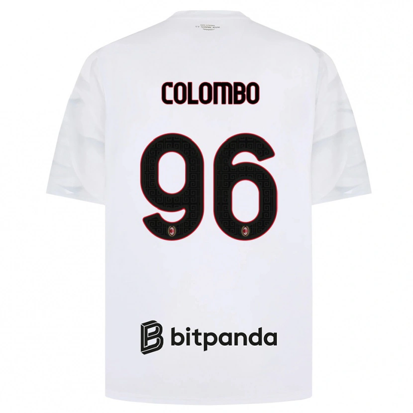 Danxen Kinderen Leonardo Colombo #96 Wit Rood Zwart Uitshirt Uittenue 2026/27 T-Shirt