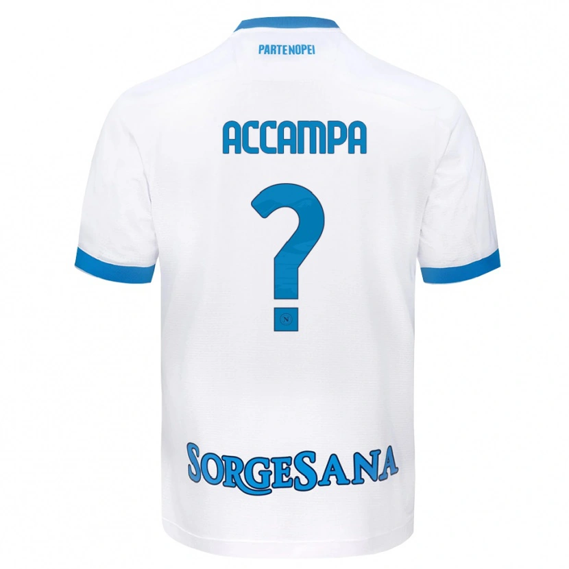 Danxen Kinderen Davide Accampa #0 Wit Hemelsblauw Uitshirt Uittenue 2026/27 T-Shirt