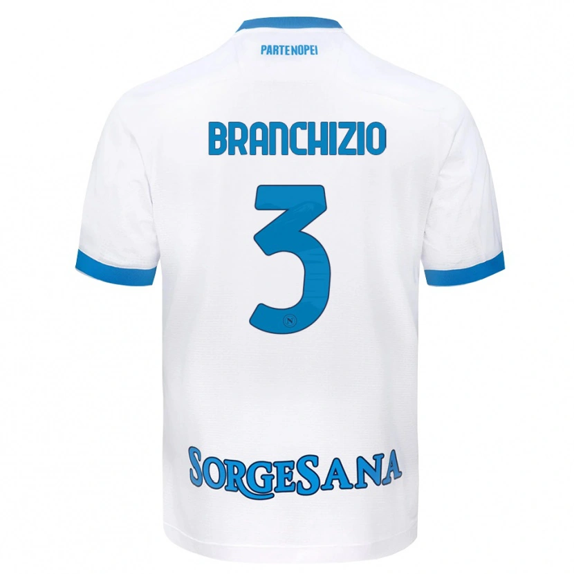 Danxen Kinderen Agostino Branchizio #3 Wit Hemelsblauw Uitshirt Uittenue 2026/27 T-Shirt