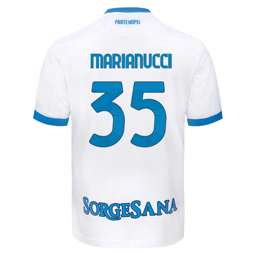 Danxen Kinderen Luca Marianucci #35 Wit Hemelsblauw Uitshirt Uittenue 2026/27 T-Shirt