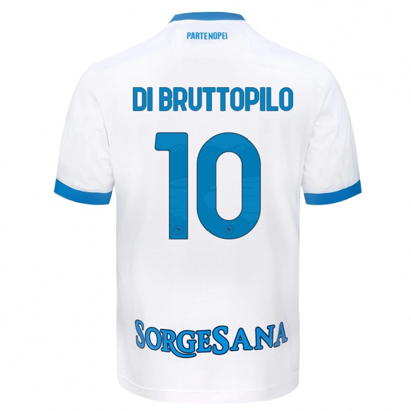 Danxen Kinderen Giuseppe Ambrosino Di Bruttopilo #10 Wit Hemelsblauw Uitshirt Uittenue 2026/27 T-Shirt